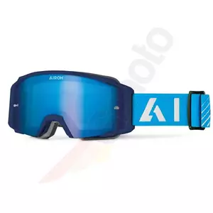 Ochelari de protecție pentru motociclete Airoh Blast XR1 Blue Matt Ochelari de protecție pentru motociclete Lentile cu oglinzi albastre (1 lentilă inclusă)