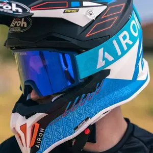 Airoh Blast XR1 Blue Matt Motorcycle Goggles Lente specchiata blu (1 lente inclusa)-5