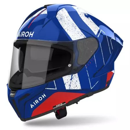 Capacete integral de motociclista Airoh Matryx Scope Azul/Vermelho Brilhante S - MX-S55-S