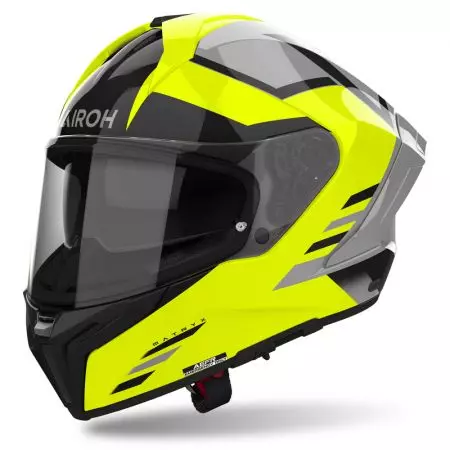 Kask motocyklowy integralny Airoh Matryx Thron Yellow Gloss XS-1