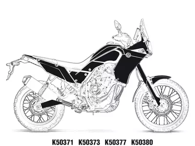 Zestaw naklejek okleina Uniracing Yamaha Tenere 700 60TH czarny-4