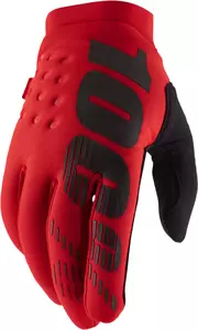 Motoristične rokavice 100% odstotek Brisker barva rdeča L-1