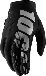 Dámske rukavice na motorku 100% Percent Brisker farba čierna/sivá L-1