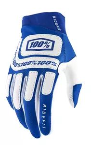 Rękawice motocyklowe 100% Procent Ridefit biało/niebieski L-1