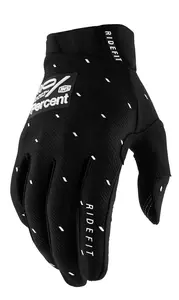 Ръкавици за мотоциклет 100% процент Ridefit цвят черно/бяло S - 10010-00035