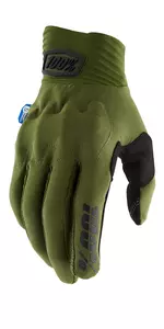 Guantes de moto 100% Porcentaje Cognito Smart Shock color verde militar L-1