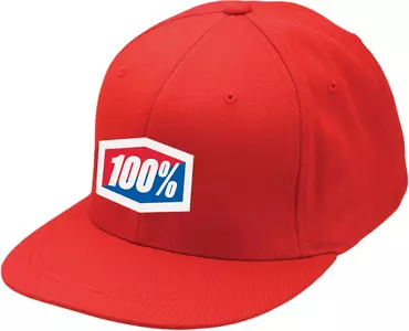 100% Porcentaje Gorra de béisbol clásica roja S/M-1