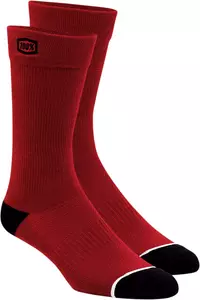Ponožky 100% procento Plná barva červená velikost L/XL - 20050-00007