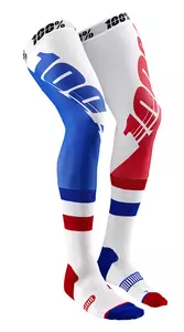 Sportsstrømper 100% Procent REV Knee Brace farve blå/rød/hvid størrelse S/M - 20052-00003