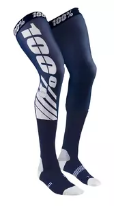 Șosete sport 100% Procent REV Genunchieră culoare albastru marin/alb dimensiune L/XL