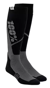 100% Torque Comfort ponožky čierne/sivé veľkosť L/XL - 20053-00002