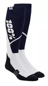 100% Torque Comfort Moto Socken weiß/marineblau Größe S/M-1