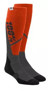 100% Torque Comfort Moto Socken orange/kohle/schwarz Größe S/M-1