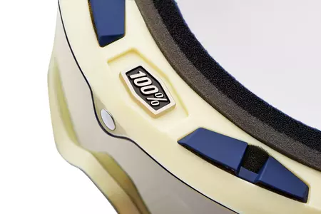 Óculos de proteção para motociclistas 100% Percentagem modelo Barstow Off-White cor branco vidro fumado-2