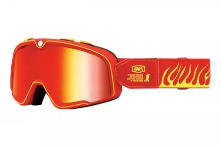 Óculos de proteção para motociclistas 100% Percentagem modelo Barstow Death Spray cor vermelho espelho vermelho vidro-1