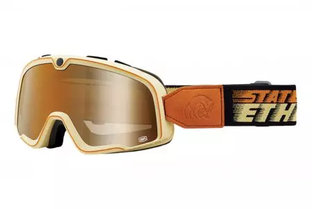 Motorkerékpár szemüveg 100% százalékos modell Barstow Stat szín barna szélvédő barna - 50000-00015