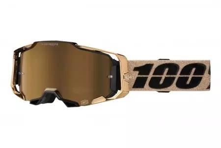 Óculos de proteção para motociclistas 100% Percentagem modelo Armega Hyper Bronze cor castanha para-brisas castanho-1