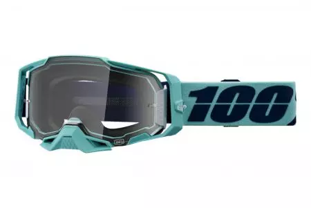 Motorradbrille 100% Percent Modell Armega Teal Farbe Zirkonium klares Glas-1