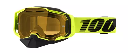 Gogle narciarskie 100% Procent model Armega Nuclear Citrus żółty fluo szybka żółta - 50007-00003