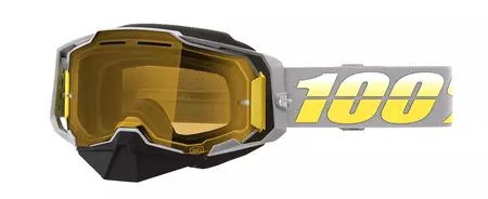 Gogle narciarskie 100% Procent model Armega Complex szary/żółty szybka żółta-1
