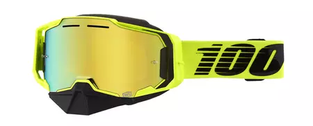 Gogle narciarskie 100% model Armega Nuclear Citrus żółty fluo szybka lustro-1