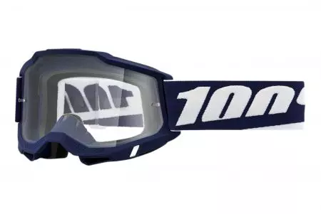 Motocyklové brýle 100% procento model Accuri 2 Mifflin barva bílá/fialová/modrá průhledné sklo-1