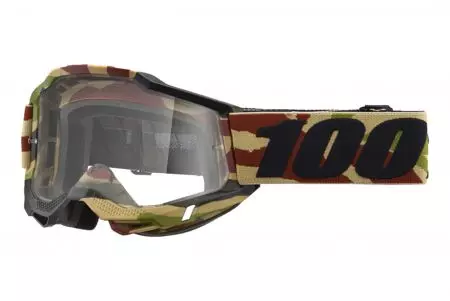 Óculos de proteção para motociclistas 100% Percentagem modelo Accuri 2 Mission cor moro vidro transparente-1