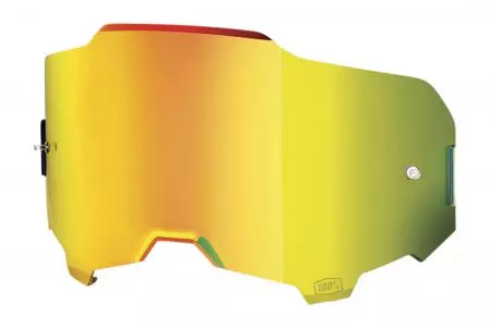 Lentile de ochelari de protecție 100% Procent Armega cu dublă ventilație de culoare aurie cu oglindă și anti-ceață de ceață - 59053-00002
