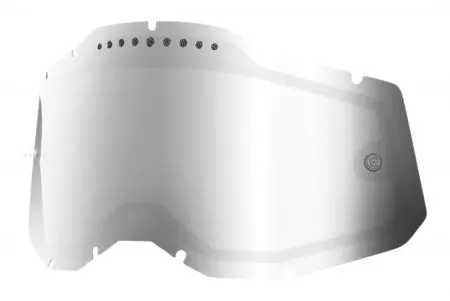 Goggle lins 100% Procent Accuri 2 Racecraft 2 Strata 2 dubbelventilerad färg silver spegel med Anti-Fog-1