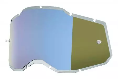 Lente de óculos 100% Procent Accuri 2 Racecraft 2 Strata 2 cor prata espelho injetado azul-1