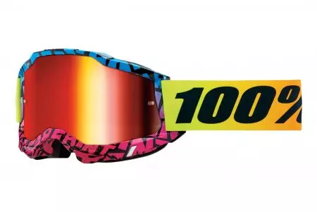 Motocyklové okuliare 100% Percent model Accuri 2 Ken Block farba čierna/modrá/fialová sklo červené zrkadlo-1