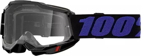 Motorbril 100% Procent model Accuri 2 Moore kleur blauw/zwart transparant glas - 50013-00009