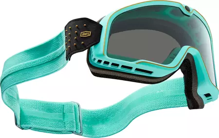 Óculos de proteção para motociclistas 100% Percentagem Barstow Cardif modelo cor amarelo/ciano/preto vidro fumado-2