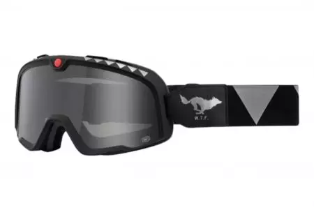 Motocyklové brýle 100% Procento model Barstow El Solitario barva černá/stříbrná kouřová skla-1