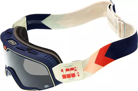 Óculos de proteção para motociclistas 100% Percentagem Barstow Teluride modelo bronzeado/vermelho/azul cor de vidro fumado-2