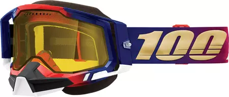 Ски очила 100% процент модел Racecraft 2 Snowbird цвят бяло/кафяво златно огледално стъкло-1