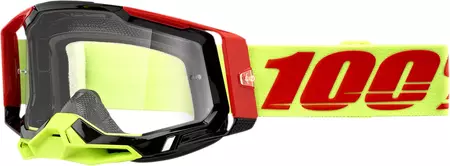 Lyžařské brýle 100% procento model Racecraft 2 Snowbird barva bílá/hnědá zlatá zrcadlové sklo - 50009-00010