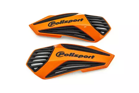 Ersatzplastik für Polisport MX Air Handschützer schwarz und orange-1