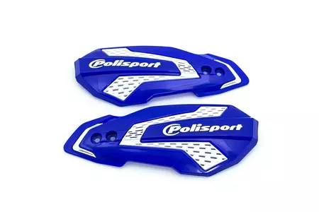 Ανταλλακτικά πλαστικά για προστατευτικά χεριών Polisport MX Flow λευκό-μπλε-1
