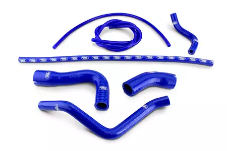 Комплект сини силиконови маркучи за радиатора Samco - APR-16-BL