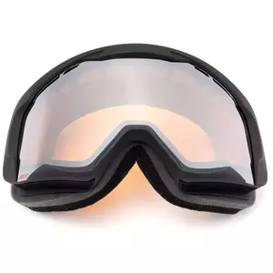 Motociklininko akiniai IMX Snow matiniai juodi dvigubi stiklai žali veidrodiniai + rudi-5