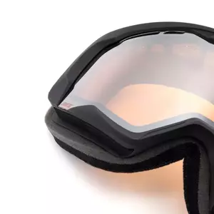 Motociklininko akiniai IMX Snow matiniai juodi dvigubi stiklai žali veidrodiniai + rudi-6