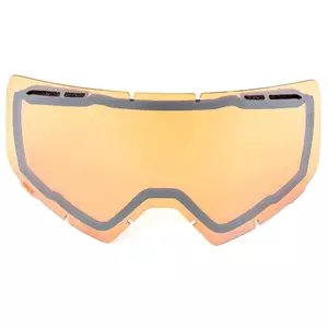Gafas de moto IMX Snow negro mate doble espejo dorado + cristal marrón-7