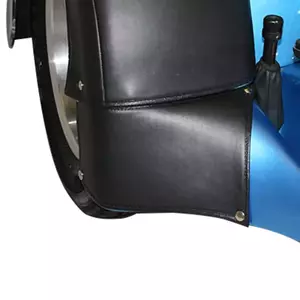 Läder - bakre vingens läderklädsel vinyl Motor Trike svart-4