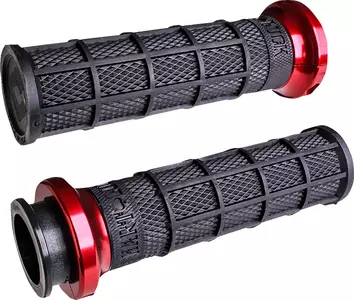 Odi V-Twin Hart Lock-On styrhandtag svart och rött - V31ITW-BB-R