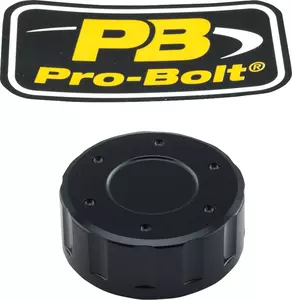 "Pro Bolt" aliuminio sankabos skysčio rezervuaro dangtelis juodas-1