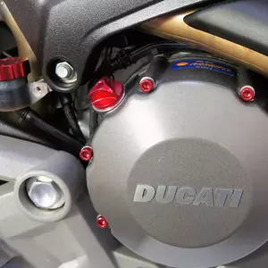 Sada hliníkových skrutiek krytu motora Pro Bolt BMW červená - EBM830R