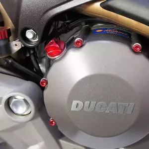 Pro Bolt alumiiniumist mootorikatte poltide komplekt Ducati punane-2