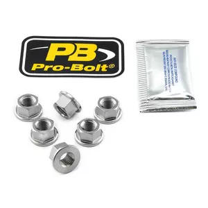Dadi per pignoni in alluminio Pro Bolt M10x1,25 - TI6SPN10