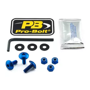 Pro Bolt tornillos de aluminio para matrícula azul-1